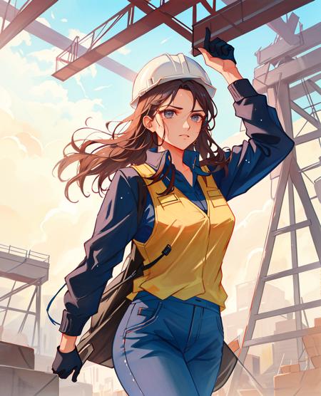 00129-2798596926-In this powerful cowboy_shot, we see a female construction worker wearing a sturdy hardhat amidst a backdrop of steel beams._The.png